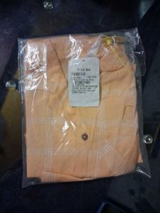 Stylish Peach Checkered Shirt 7 To 8 Yer