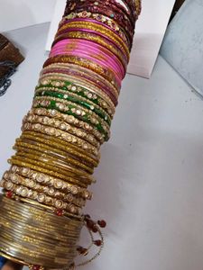 Glass Bangles and one Dollar Chain