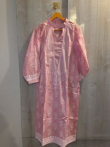 Pink Embroidered Kurti