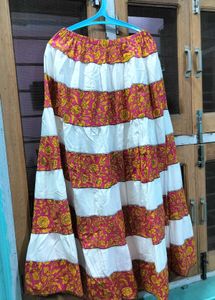 Tiered Floral Print Skirt