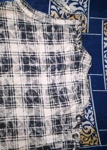 Plaid Button-Down Top