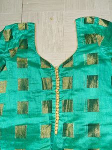 Elegant Teal &amp; Gold Indian Salwar Kameez Suit
