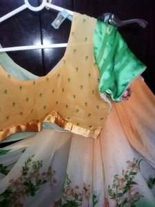 Super Tricolour Soft Georgette Saree