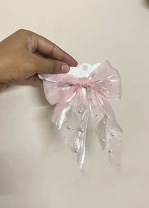 Red Bow Hair Clip 1 Pc
