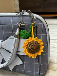 Sunflower CROCHET KEYCHAIN HANDMADE