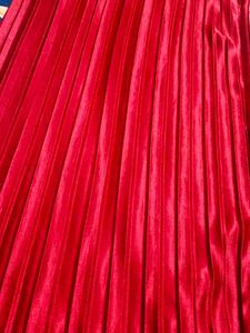 Red Pleated Palazzo Pants