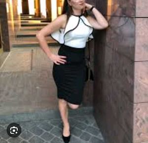 Chic Black & White Party Dress