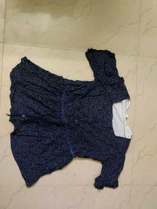 Navy Blue Polka Dot Dress