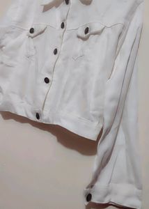 White Crop Jacket For Girl Or Women