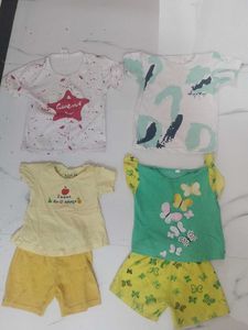 Baby Boy And Girl Tshirt Trousers Combo