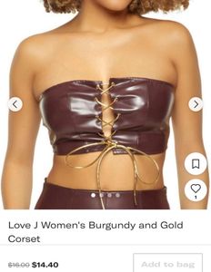 faux leather corset