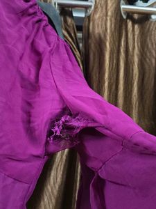 Purple Embroidered Palazzo