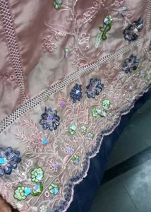 Pink Pakistani Set with embroidery n cutdana work