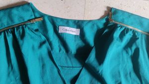 Teal.blue ....Cowl neck with self inner