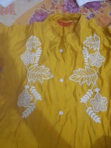 Yellow Embroidered Kurta Set