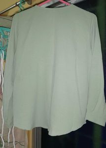 Vintage Green Button-Up Blouse