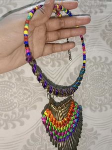 Rainbow Beaded Necklace