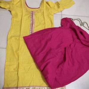Yellow Patiyala Salwar Suit