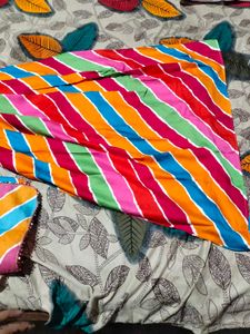 Colorful Striped Anarkali Dress