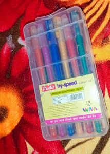 Gel Pen Set - Rainbow Colors! With Box