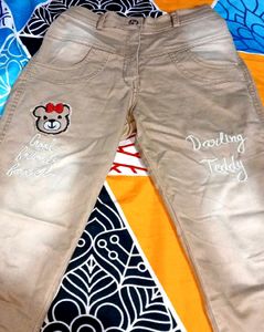 2 Pant Fabric Is Jeans, Size - Small, Baby Girls
