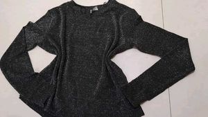 Elegant Black Jersey h&amp;m Top