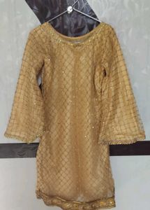 Elegant Golden Kurta Set