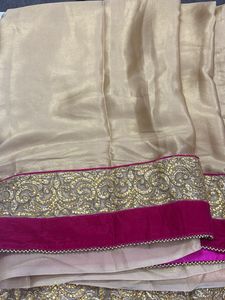 golden saree n velvet blouse
