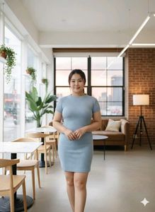 Elegant Blue Bodycon Dress