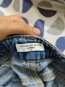 Embroidered Denim High-Waisted Shorts
