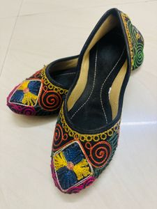 Embroidered Ethnic Slip-On Shoes