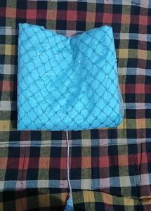 Light Blue Embroidered Fabric