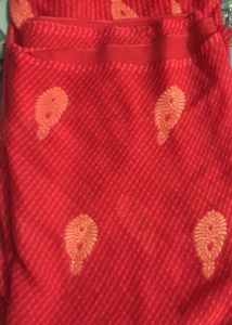 Red &amp; Gold Saree