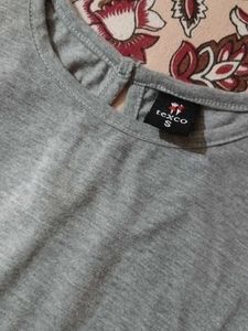 Black And Grey Cold Shoulder Top
