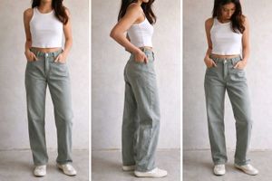 High-Waisted Straight Leg Jeans