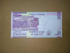 20 Malawian Kwacha banknote.