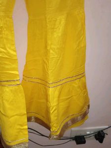 Festive Wear Yellow Sharara Set