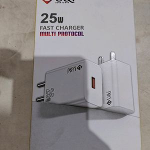 25W Fast Charger Multi Protocol  Ucb V8 Data Cable