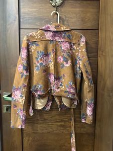 Floral Suede Jacket