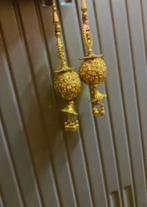 Gold Tone Indian Bridal  Latkan With Concealer Fre