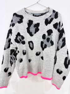 Leopard Print Pullover Sweater