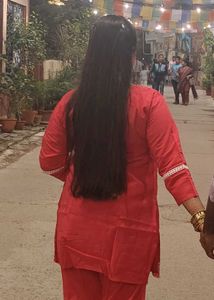 Red Embroidered Kurta Set