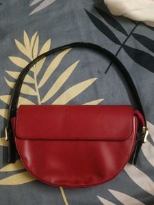 Red Half-Moon Bag