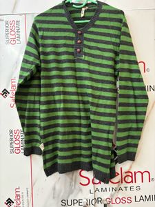 Bottle Green Striped Sweater