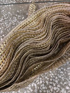 4 Golden Fabric Laces Total 38 Meters Approx