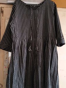 Striped Maxi Dress Pure Khadi fabric