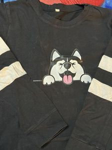 Dog Graphic Black T-shirt