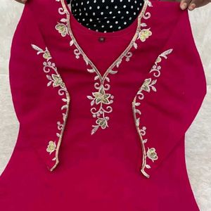 Elegant Pink Embroidered Kurta Set