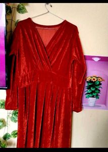 Velvet Rust Colour Gown