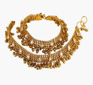 Gold-Tone Anklet with Bells